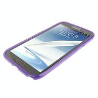 Samsung Galaxy Note II / N7100 doorschijnend TPU hoesje (paars) - thumbnail