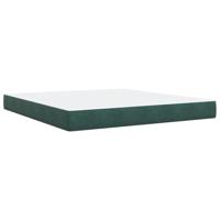 Boxspring met matras fluweel donkergroen 180x200 cm - thumbnail