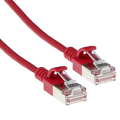 ACT Rode 0,5 meter LSZH U/FTP CAT6A datacenter slimline patchkabel snagless met RJ45 connectoren ACT Rode 0,5 meter LSZH U/FTP CAT6A datacenter slimline patchkabel snagless met RJ45 connectoren