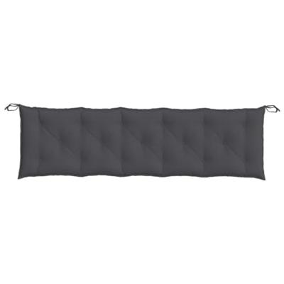 Tuinbankkussen 180x50x7 cm stof gemleerd antracietkleurig Tuinbankkussen 180x50x7 cm stof gemleerd antracietkleurig