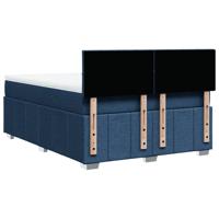 Boxspring met matras stof blauw 160x200 cm - thumbnail