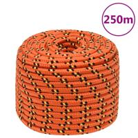 VidaXL Boottouw 12 mm 250 m polypropyleen oranje - thumbnail