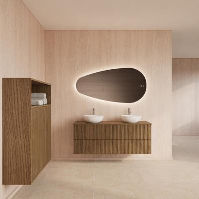 Badmeubelset Gliss Design Hybris Castle Brown 160 cm Met Waskom