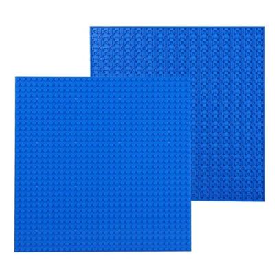 32 * 32 kleine deeltje DIY Building Block bodemplaat 25.5 * 25.5 cm bouwsteen muur accessoires speelgoed voor kinderen (blauw)