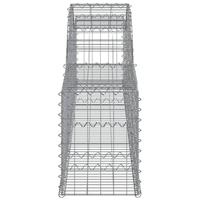 VidaXL Schanskorf gewelfd 300x30x40/60 cm gegalvaniseerd ijzer - thumbnail