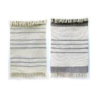 Tapijt DKD Home Decor 160 x 230 x 0,75 cm Grijs Polyester Wit Franjes Boho (2 Stuks) - thumbnail