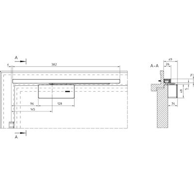 ActiveStop deurdemper opbouw wit voor hout