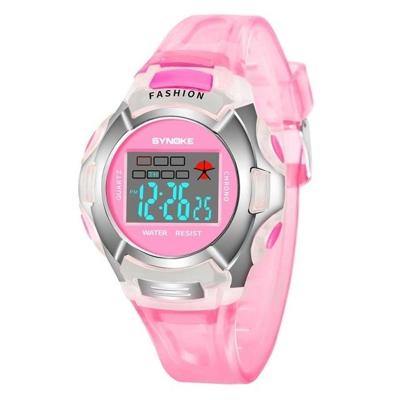 SYNOKE 99329 waterdicht lichtgevende sport elektronische horloge voor kinderen (roze)