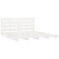 Bedframe massief grenenhout wit 120x190 cm - thumbnail
