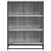 Boekenkast 80,5x35x107,5cm bewerkt hout grijs sonoma eikenkleur - thumbnail