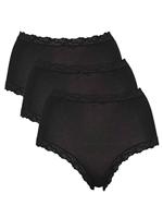 3-pack dames Taille slips - Kanten modal dames onderbroek - Katoenen kruisje - thumbnail
