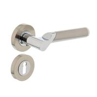 Intersteel Deurkruk Casper op rozet met sleutelrozetten - chroom/nikkel mat - thumbnail