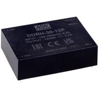 MEAN WELL DDRH-30-12P DC/DC-converter, print 12 V/DC Aantal uitgangen:1 x Inhoud 1 stuk(s) - thumbnail