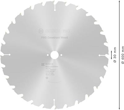 Bosch Accessories Construct Wood 2608640693 Hardmetaal-cirkelzaagblad 400 x 30 x 3.5 mm Aantal tanden: 28 1 stuk(s)