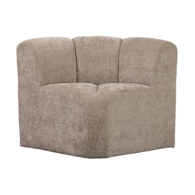 Woood Mojo eetkamerbank hoekelement rib Donker Zand