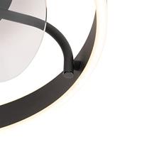 QAZQA Plafondventilator zwart incl. LED met afstandsbediening - Maddy - thumbnail