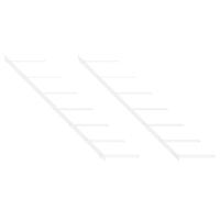 Wijnrekken 2 st voor 7 flessen wandmontage metaal wit - thumbnail