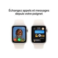 Apple Watch SE (2e gen.) GPS 40 mm Smartwatch - Kast van sterrenlicht aluminium - Sterrenlicht sportbandje (M/L). Conditie en slaap bijhouden, ongelukdetectie, hartritme monitoren, Retina-display - thumbnail