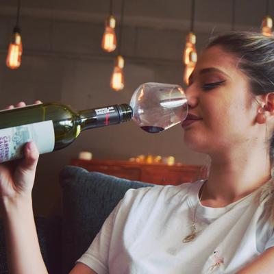 Wijnglas voor op de fles