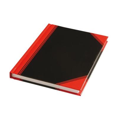 Quantore Notitieboek zwart/rood a6 lijn 60gr 96vel