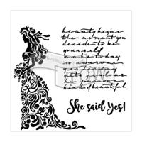 The Crafter's Workshop • template 30x30cm she said yes - thumbnail