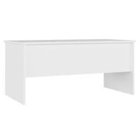Salontafel 102x50,5x46,5 cm bewerkt hout wit - thumbnail