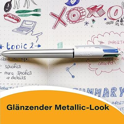 Pen Bic Shine Silver Wit Zilverkleurig (12 Onderdelen) - thumbnail