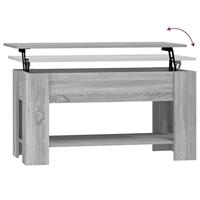 Salontafel 101x49x52 cm bewerkt hout grijs sonoma eikenkleurig - thumbnail