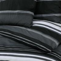 VidaXL Dekbedovertrekset 200x200 cm katoen zwart en wit - thumbnail