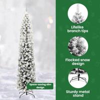 VidaXL Kunstkerstboom groen 210 cm pvc en staal en kunststof - thumbnail