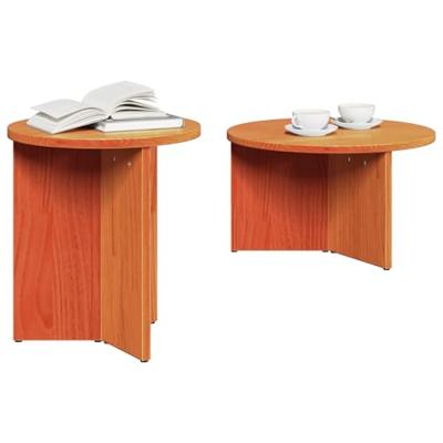 Koffietafel Set 2 pcs Wasbruin 49 x 49 x 28 cm