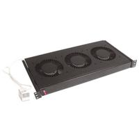 Conteg 26205070 19 inch Inbouwventilator voor patchkast Vast inbouw Geschikt voor kastdiepte: 800 mm Zwart - thumbnail