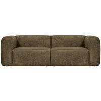 WOOOD 3,5-zits Bank 'Bean' Structure Velvet, kleur Moss - thumbnail