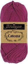 Scheepjes Catona 25g - 128 Tyrian Purple - Haakgaren / Breigaren