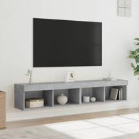 Tv-meubels met LED-verlichting 2 st 80x30x30 cm betongrijs - thumbnail
