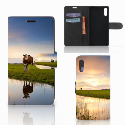 Sony Xperia XZ | Sony Xperia XZs | Telefoonhoesje | Met pasjeshouder | Koe