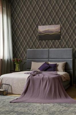 Dutch Wallcoverings Sauvage Ruit - Bruin