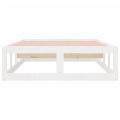 Bedframe massief hout wit 90x200 cm Bedframe massief hout wit 90x200 cm