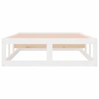 Bedframe massief hout wit 90x200 cm - thumbnail