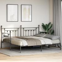 Bedframe voor een daybed met hoofdeinde Zwart 90 x 190 cm Staal - thumbnail