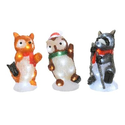 Verlichte decoratie Lumineo Kerstmis dieren Acryl