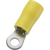 TRU COMPONENTS 738406 Ringkabelschoen Dwarsdoorsnede (max.): 6 mm² Schachtdiameter: 10.5 mm Deels geïsoleerd Geel 50 stuk(s) - thumbnail