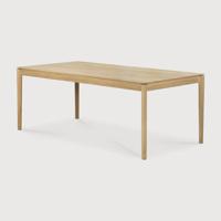 Ethnicraft Uitschuifbare Eettafel 'Bok' Geolied Eikenhout, 200/300 x 100cm - thumbnail