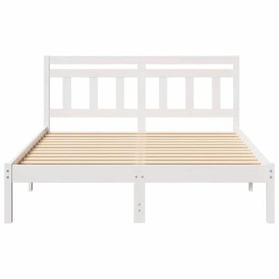 Bedframe Wit Massief grenenhout