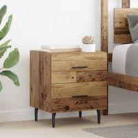 Nachtkastje met lade Oud hout 40 x 35 x 47,5 cm Bewerkt hout - thumbnail