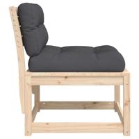 Tuinbanken met kussens 2 st massief grenenhout - thumbnail