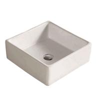 Waskom Sanilux Quatro Keramiek 38x38x13cm Vierkant wit (exclusief waste) - thumbnail