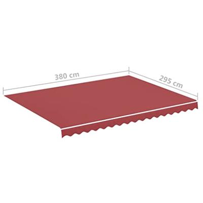VidaXL Vervangingsdoek voor luifel 4x3 m bordeauxrood
