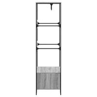 Kledingkast 90x50x180 cm bewerkt hout grijs sonoma eikenkleurig - thumbnail