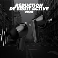 T'nB - T'nB Bluetooth-hoofdtelefoon, draadloos, ruisonderdrukking, actief design met touch-bediening en oplaadbox, kleur - grijs - thumbnail